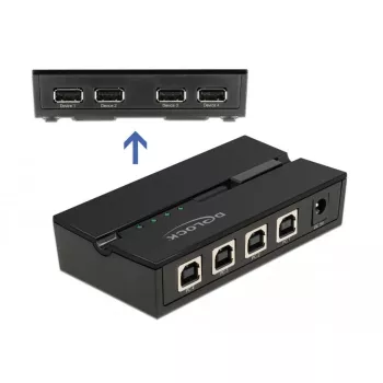 DeLOCK 11494 datora datu slēdzis melns USB Type-A Type-B 0,48 Gbit/s