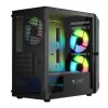 Computer Case Logic Concept Portos Mini ARGB Micro ATX Melns