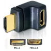 HDMI savienotājs DeLOCK 65072 HDMI spraudnis uz HDMI ligzdu 90° uz augšu