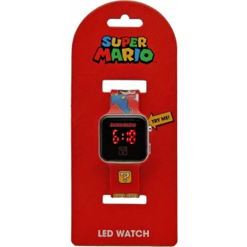 Kids Euroswan rokas pulkstenis LED Super Mario sarkans digitālais bērnu pulkstenis ar LED displeju