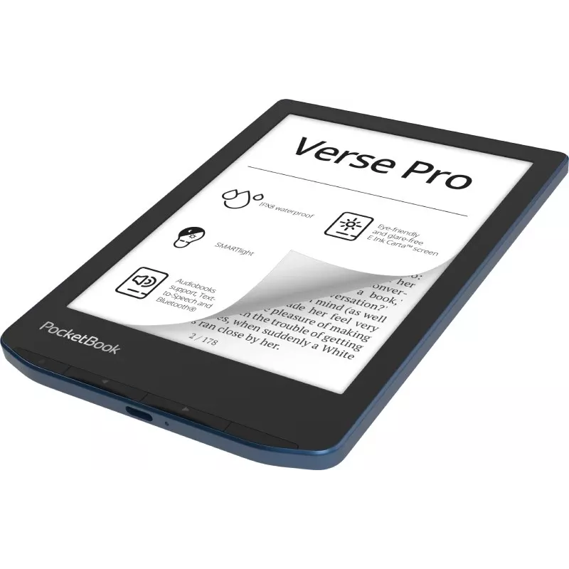 PocketBook Verse Pro e-lasītājs Skārienekrāns 16 GB Wi-Fi Melns, Zils