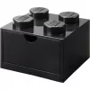 LEGO rakstāmgalda atvilktne 4, uzglabāšanas kastīte melna, radzes