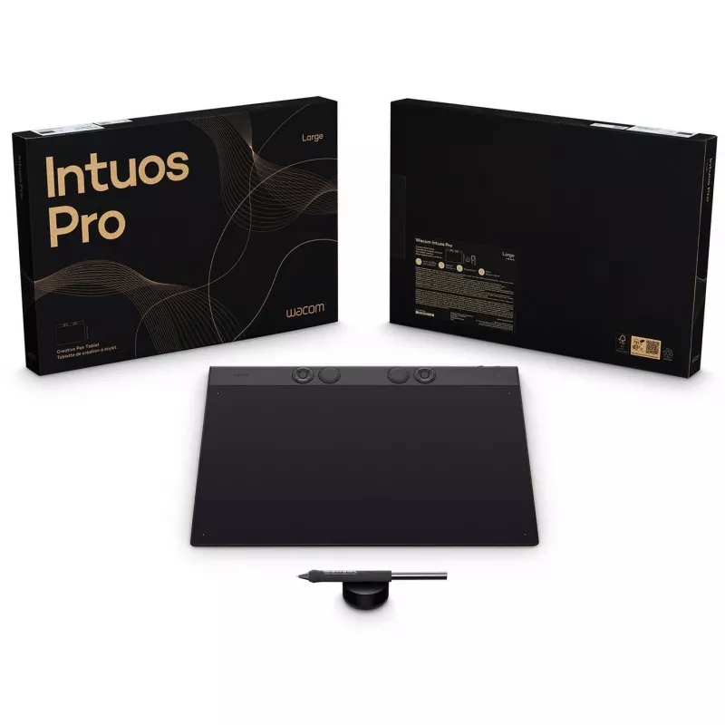 Wacom Intuos Pro Large grafiskais planšetdators Melns 349 x 195 mm USB/Bluetooth