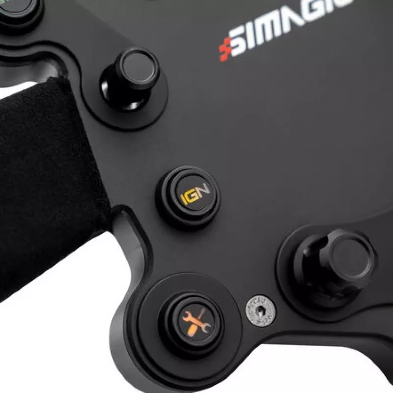 Stūres rats Simagic GTS Alcantara S202 — ar Alcantara pārklāts sim sacīkšu stūres rats, modelis S202