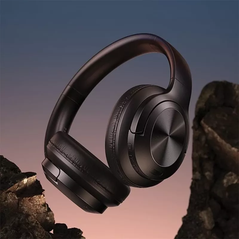 Usams Bluetooth 5.3 austiņas, pāri ausīm, Us-yh sērija, melnas/melnas TDLYEJYS01