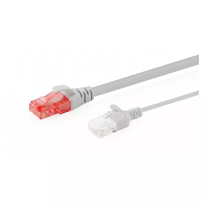 Plākstera vads DIGITUS CAT6 U-UTP plāns, 5 m, pelēks