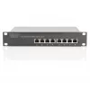 Slēdzis DIGITUS 10 collu Gigabit Ethernet 8 portu nevadāms - 8x Gigabit RJ45, uzstādāms statnē