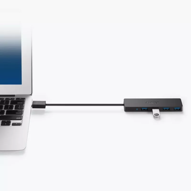 USB centrmezgls Anker Innovations A7516016 USB 3.2 Gen 1 Type-A 5000 Mbit/s melns