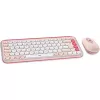 Logitech POP Icon Combo - Tastatūras un peles komplekts - Bezvadu - Bluetooth LE - QWERTY - US International - rozā, baltā (920-013142)