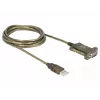 Seriālais kabelis DeLOCK 64073 USB Type-A DB-9 caurspīdīgs 2 m