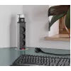 Brennenstuhl Tower Power Table Extension Socket - pagarinātājs - 3 izejas rozetes - 2,0 m - melns, alumīnijs (1396200003)