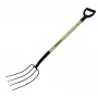 Dārza dakša Fiskars ar koka kātu, 4 zariem, modelis 250