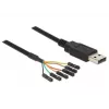 DeLOCK USB kabelis 1,8 m USB2.0-A/TTL 6 kontaktu melns