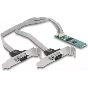 DeLOCK M.2 karte uz 2 x seriālo RS-232 DB9 PCIe 2.1