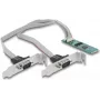 DeLOCK M.2 karte uz 2 x seriālo RS-232 DB9 PCIe 2.1