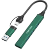 CANYON centrmezgls DS-02 4in1 USB-A/C Zaļš