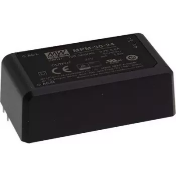 strāvas adapteris MEAN WELL MPM-30-12ST, 30 W, 12 V izeja, 80–264 V ieeja