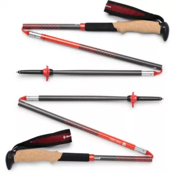 Pārgājienu nūjas Pursuit Carbon Z, fitnesa ierīce antracīta/oranžā krāsā, 1 pāris, 115 cm