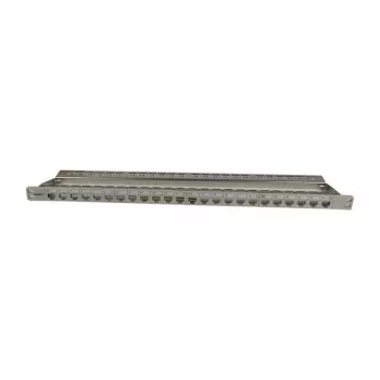 Keystone, moduļu nesējs, 48,30cm (19) ielāpu panelis 24xTP moduļiem, 0,5 augstuma vienības, gaiši pelēks (S216333)