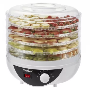 GreenBlue sēņu, dārzeņu un augļu žāvētājs, 250W jauda, ļoti kluss, 5 sieti, GB195