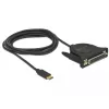 Paralēlais kabelis DeLOCK 62980 Melns 1,8 m