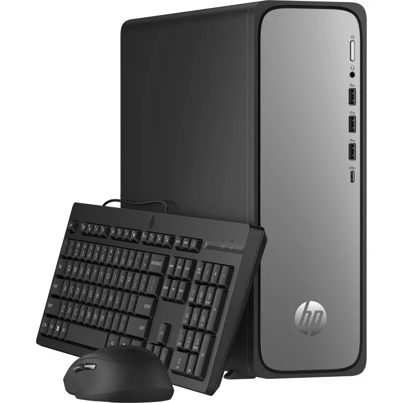 HP OmniDesk S03-0053ng - Plānais galddators - Core i5 i5-14400 / 2.5 GHz - RAM 16 GB - SSD 512 GB - NVMe - UHD Graphics 730 - Wi-Fi 6, Bluetooth, 1GbE - Wi-Fi: 802.11a/b/g/n/ac/ax, Bluetooth