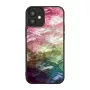 Aizsargājošs telefona maciņš iKins Apple iPhone 12 mini — ūdens ziedu dizains, melns
