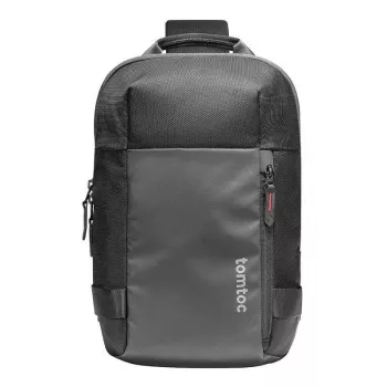 Crossbody soma Tomtoc Navigator-T24 S — melna, kompakta ikdienas nēsāšanai