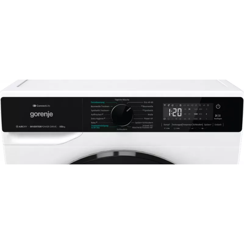Gorenje WD2PA854ADW/AT veļas mazgājamā mašīna ar žāvētāju Brīvi stāvoša Priekšējā ielāde Balta D