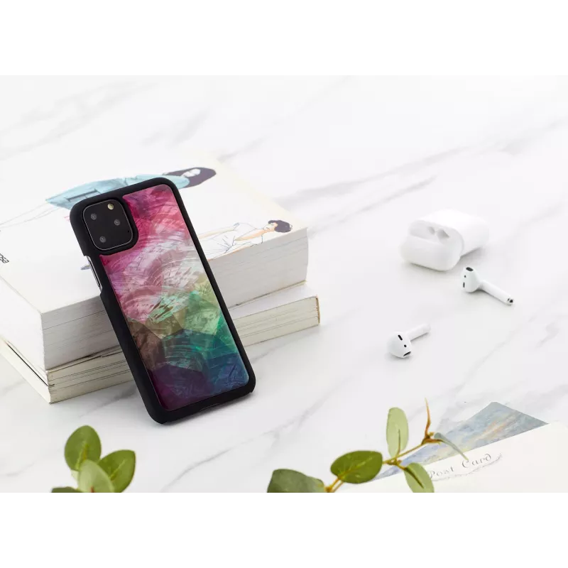 Aizsargājošs viedtālruņa maciņš iKins iPhone 11 Pro ar ūdens ziedu dizainu, melns