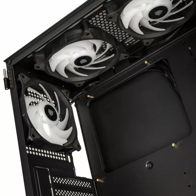 Kolink Observatory HF Glass ARGB Midi-Tower - melns