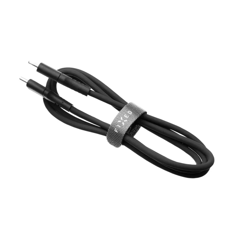 FIXED Liquid Silicone Cable USB-C/USB-C, 0,5m, 60W, Black | Fixed