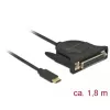Paralēlais kabelis DeLOCK 62980 Melns 1,8 m