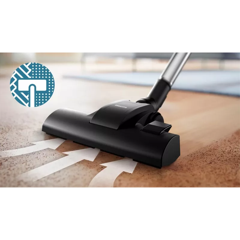 Philips 1000 sērijas XB1142/10 putekļsūcējs 1,3 L cilindra putekļsūcējs Sausā tīrīšana 800 W Bez putekļu maisa