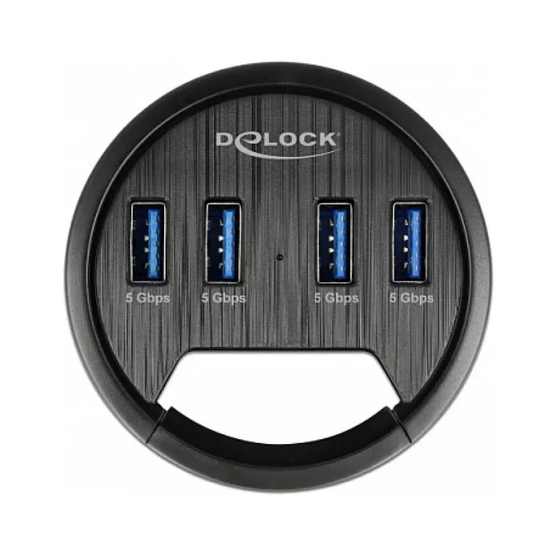 USB centrmezgls DeLOCK 64153 Type-A 5000 Mbit/s melns