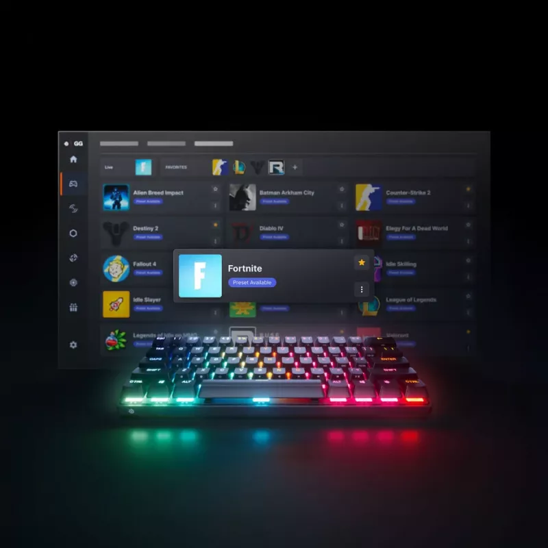Mehāniskā mini tastatūra STEELSERIES Apex Pro Gen 3 Mini ar RGB slēdžiem