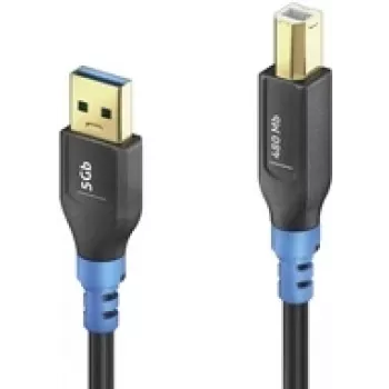 USB kabelis PureLink FI-U200-020 2 m USB-A uz USB-B Melna Zila