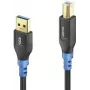 USB kabelis PureLink FI-U200-020 2 m USB-A uz USB-B Melna Zila