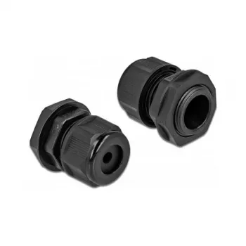 Kabeļu blīvslēgs DeLOCK 60363, melns, plastmasa, 2 gab.