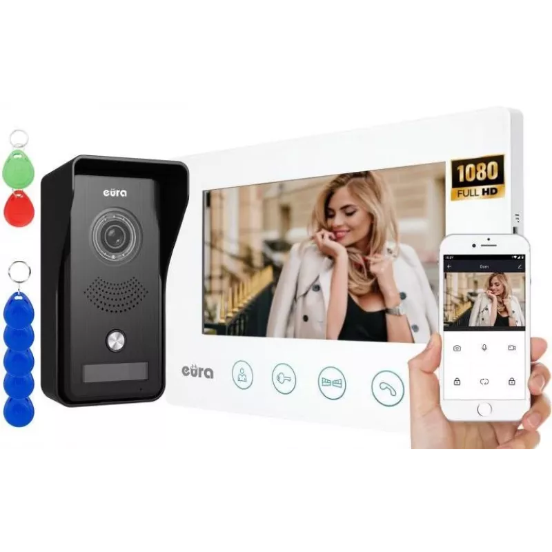 VIDEO DOMOFONS EURA VDP-42A3 GAMMA+ balts monitors TUYA