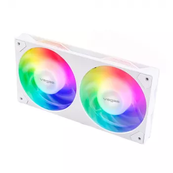 Akasa VEGAS A24 12 cm balts ventilators ar lodīšu gultni