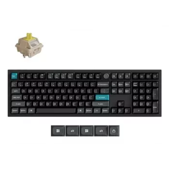 Mehāniskā pilnizmēra tastatūra Keychron Q6 Ultra 8K — USB, RF bezvadu & Bluetooth, RGB fona apgaismojums, melna