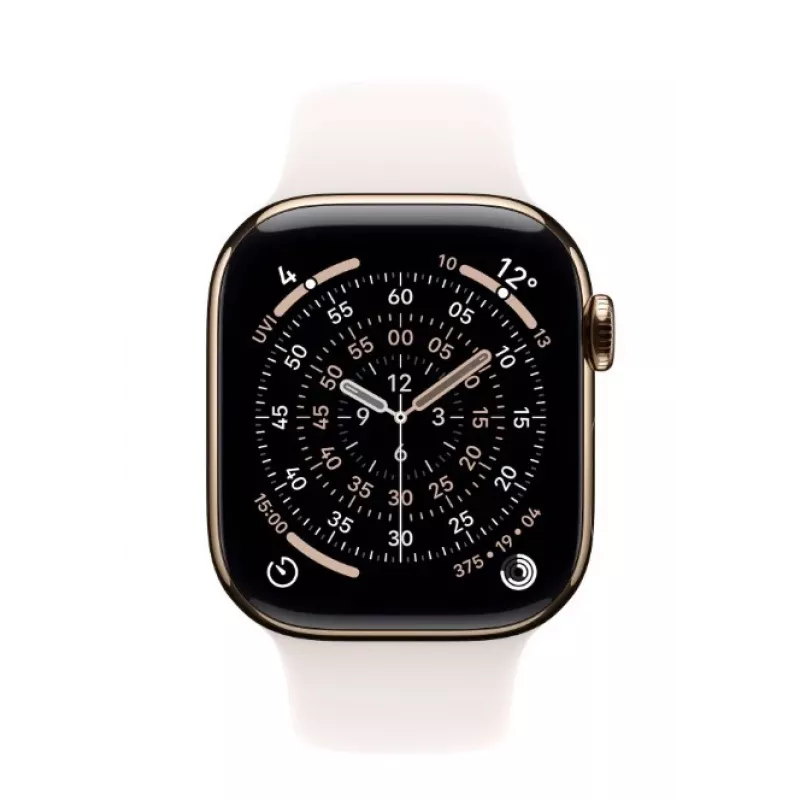 Viedpulkstenis Apple Watch Series 11 GPS + Cellular 42mm Gold Titanium Case Light Blush Sport Band M/L