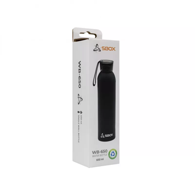 Sporta ūdens pudele SBOX WB-650 650 ml, melna
