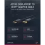 Clicktronic Casual DisplayPort/HDMI™ adaptera kabelis, 10 m - Ultra ātrdarbīgs kabelis - DisplayPort / HDMI™ - 4K@60Hz (44927)