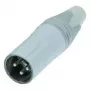 NEUTRIK XLR savienotāja spraudnis, taisns Polu skaits: 3 Balts NC3MXX-WT 1 gab. (NC3MXX-WT)