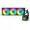 Universāls šķidruma CPU dzesētājs Sharkoon S100 ARGB – 360 mm radiators, melns