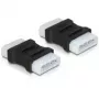Kabeļa savienotāja pārveidotājs DeLOCK 65044 4-pin Molex melns