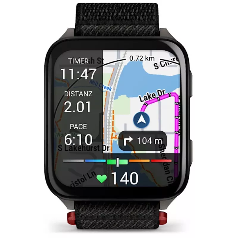Viedpulkstenis GARMIN Venu X1 — 2 collu AMOLED, GPS/GLONASS/Galileo, 5 ATM, 11 dienu akumulators, melna silikona siksniņa