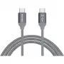 USB kabelis Nevox 1654 USB 2.0 2m USB C pelēks sudrabains